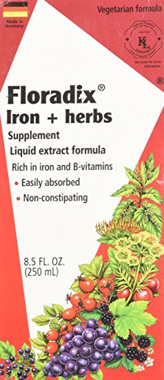 Floradix Iron   Herbs, 8.5-Ounce Glass Bottle