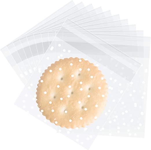 Self Sealing Cellophane Bags,200 Pcs Clear Cookie Bags Resealable Cellophane Bag for Packaging Packaging Bakery,Gifts,Favors, (4"x4")