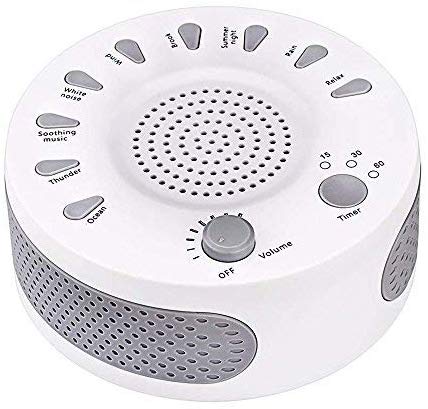 White Noise Machine, Portable Sleep Sound Therapy Machine with 3 Timers & 9 Natural Sound Options for Baby Kids Home Office Bedroom Travel Sleep Timer