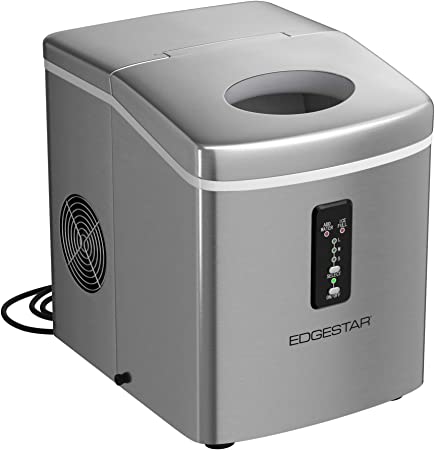 EdgeStar PIM100SS 12 Inch Wide 2.2 Lbs. Capacity Portable Ice Maker with 26.5 Lbs. Daily Ice Production