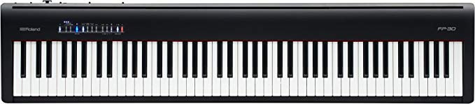 ROLAND 88-note Portable Digital Piano, black Keys (FP-30-BK