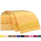Bed Sheet Bedding Set 100 Soft Brushed Microfiber with Deep Pocket Fitted Sheet - FULL - YELLOW - 1800 Luxury Bedding Collection Hypoallergenic and Wrinkle Free Bedroom Linen Set By Nestl Bedding