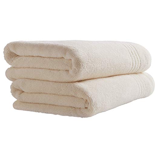 Rivet Quick-Dry Cotton Bath Towels, 2-Pack, Egret White