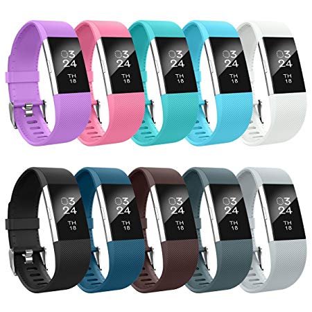 AIUNIT Compatible Fitbit Charge 2 Bands Applicable for Fitbit Charge 2 Accessories Bands Small/Large Wristbands for Fitbit Charge 2 Bracelet Strap Band Suitable for Women Men Boys Girls