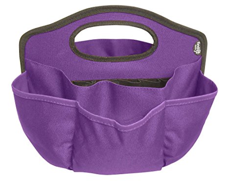 Find It Supply Caddy, 8.75 x 12 Inches, Canvas, 6 Pockets, 6 Compartments, 10 Storage Loops, Purple (FT07203)