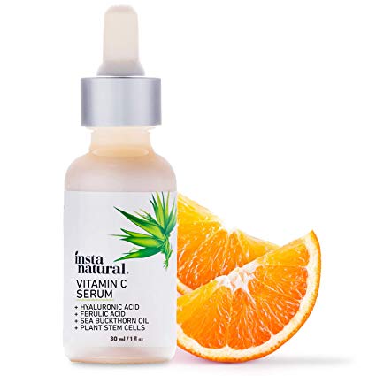 InstaNatural Vitamin C Serum with Hyaluronic Acid & Vit E - Natural & Organic Anti Wrinkle Reducer Formula for Face - Dark Circle, Fine Line & Sun Damage Corrector - Restore & Boost Collagen - 1 oz