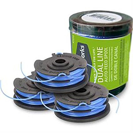 GreenWorks 29242 3-Pack Replacement Trimmer Dual-Line Spool for 21052 and 21212