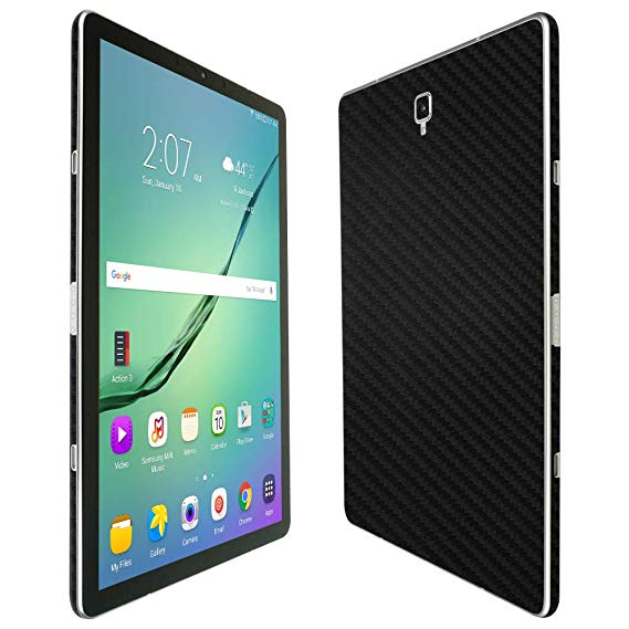 Skinomi Samsung Galaxy Tab S4 Screen Protector   Carbon Fiber Full Body (10.5", SM-T1835), TechSkin Carbon Fiber Skin for Samsung Galaxy Tab S4 with Anti-Bubble Clear Film Screen