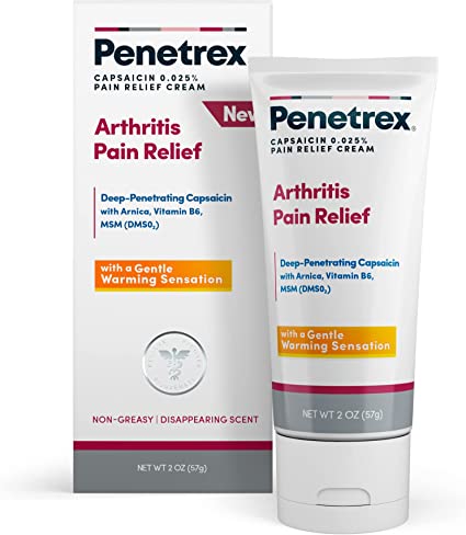 New Penetrex Arthritis Pain Relief Cream, 2 Oz. – Maximum Strength with ActiveWarming Technology – Powerful Heating Relief When You Need It Most! Formulated with Capsaicin, Arnica, Vitamin B6 & MSM