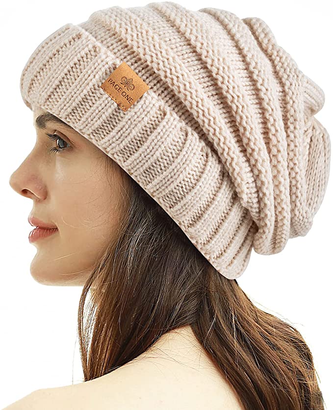 PAGE ONE Womens Winter Beanie Warm Cable Knit Hat Style Stretch Trendy Ribbed Chunky Cap