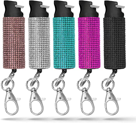 Guard Dog Security Bling-it-On Cute Pepper Spray for Women – Fashionable Key Holder - 16’ (5m) Accurate Spray Range - Self-Defense Accessory Designed for Women