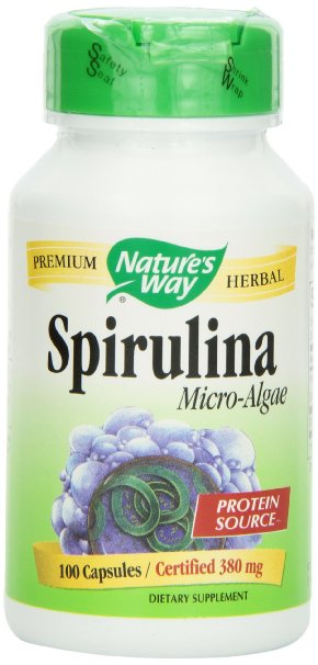 Natures Way Spirulina Capsules 380 mg 100-Count