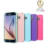 Galaxy S6 Case 5 Pcs Ace Teah8482 Premium Slim Fit Shock Proof Flexible TPU Protective cover  Non - Slip  Bumper Case for Samsung Galaxy S6 - Pink Plum Sky Blue Green Deep Purple
