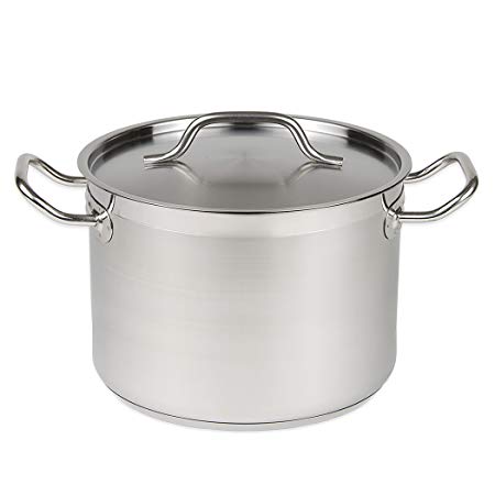 32 Qt Stainless Steel Stock Pot w/Cover