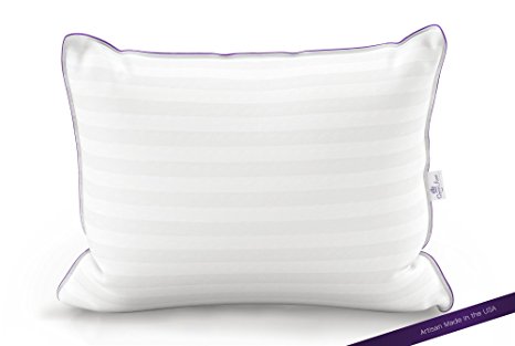 The Original Queen Anne Pillow - French Goose Down Luxury Pillow - Hotel Collection - Made in USA (Standard Size, Soft Fill)