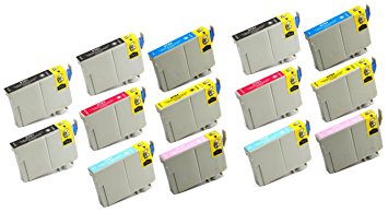 14 Pack Remanufactured Inkjet Cartridges for Epson T078 #78 T078120 T078220 T078320 T078420 T078520 T078620 Compatible With Epson Artisan 50, Stylus Photo R260, Stylus Photo R280, Stylus Photo R380, Stylus Photo RX580, Stylus Photo RX595, Stylus Photo RX680 (4 Black, 2 Cyan, 2 Magenta, 2 Yellow, 2 Light Cyan, 2 Light Magenta) 14PK by Aria Supplies ®