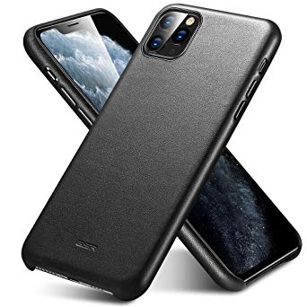 ESR Premium Real Leather Designed for iPhone 11 Pro Max Case, Slim Full Leather Phone Case [Supports Wireless Charging] [Scratch-Resistant] Protective Case for iPhone 11 Pro Max, Black