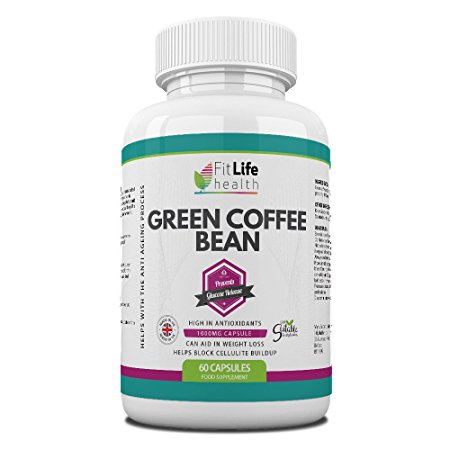 GREEN COFFEE BEAN EXTRACT Diet Pills by Fit Life Health - Fights The Signs Of Ageing - Helps With Weight Loss - Antioxidant Formula Boosts Your Metabolism And Blocks Cellulite Build-up - 60 Capsules - High Strength 1,000mg Formula - Not Suitable For Vegetarians - Made In UK