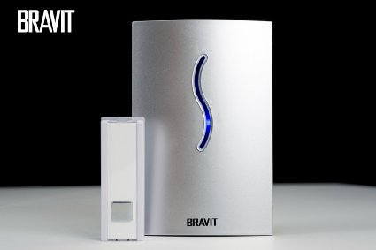 BRAVIT Portable Wireless Doorbell with the Door Push Button