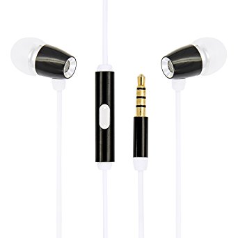 Earphones Heavy Bass Wired Headphones with Remote and Mic Noise Isolating Sports Earbuds for Running Gym Jogging Headsets for iPhone, Android, Tablets, Computers, MP3 Players Compatible
