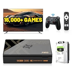 Kinhank Super Console X5 PRO Retro Game Console with 16000 Games,Android 12.0 OS,Emulator Console Compatible with Most Emulators,8K UHD Output,WI-FI 6,BT 5.0,AV1,Gigabit Ethernet,Wireless Controller