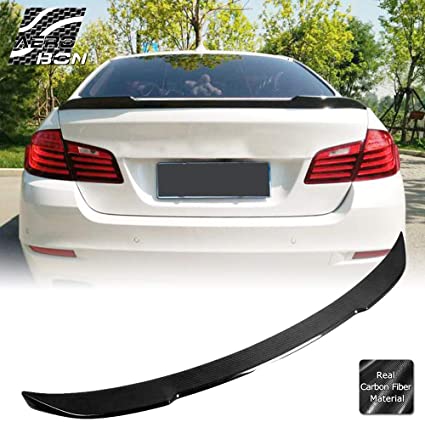 AeroBon Real Carbon Fiber Rear Trunk Spoiler Compatible with 09-16 BMW F10 5-Series F10 M5 (CS Style)