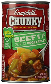 Campbell's Chunky Healthy Request Soup, Beef with Country Vegetables, 18.8 oz