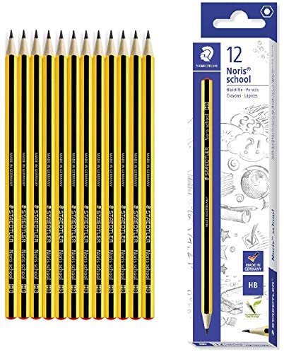 Staedtler 180N-HB Noris School Pencils Wopex Material Ergonomic Soft Surface HB Grade - Box of 12