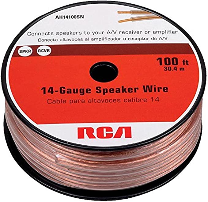 RCA CAH14100SR 14-Gauge Speaker Wire (100-Feet)(Packaging may vary)