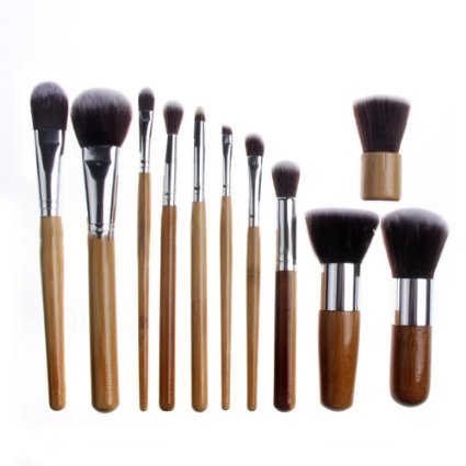 Leegoal Professional Cosmetic Makeup Brush Set with Bag (11pcs)