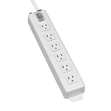 Tripp Lite 6 Outlet Home & Office Power Strip, 15ft Cord with 5-15P Plug (TLM615NC)