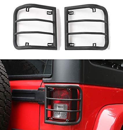 u-Box Jeep Wrangler JK 2007-2018 Tail Light Cover in Texture Black (Jeep Wrangler JK 2007-2018)