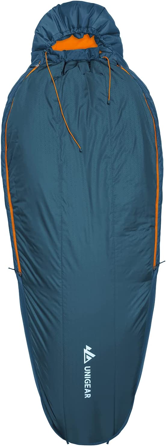 Unigear Campy Trail Sleeping Bag 30°F - Compact, Water-Resistant, Lightweight Mummy Sleeping Bag for Adults and Teens - Camping, Hiking, Backpacking, Great for 3 Season ray