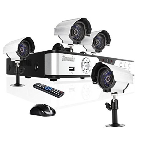 Zmodo Surveillance System with 4 Weatherproof IR Cameras PKD-DK0863-NHD (Hard Drive Not Included)