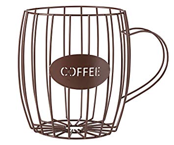 Miles Kimball Coffee Cup Wire Basket, Brown, One Size Fits All