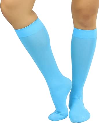 ToBeInStyle Women's Fashion Opaque Nylon Knee High Socks