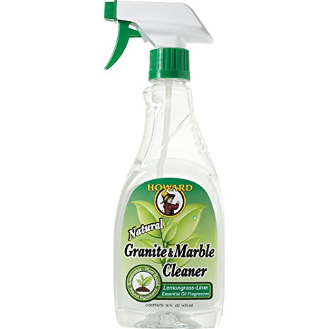 Howard GM5012 Natural Granite and Marble Cleaner, Trigger Spray, Lemongrass-Lime, 16-Ounce