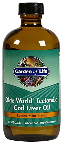Garden of Life Olde World Icelandic Cod Liver Oil (Lemon Mint Flavour, 237ml Oil)