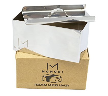 MOMONI Premium Stainless Steel Spam Musubi Maker- Non-Stick Sushi Rice Press