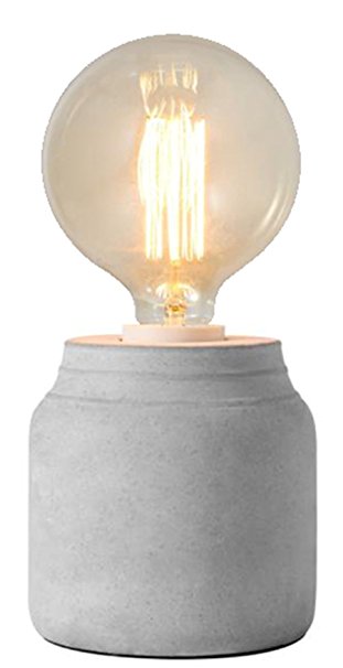 Crystal Art 111112 4.33" Concrete Finish Cement Table Lamp