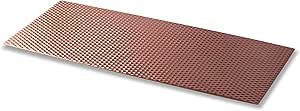 Counter Top Protector/Hot Pad, Metal Heat Resistant Mat, Non-Slip Rubber Backing - Copper Color (8 x 20)