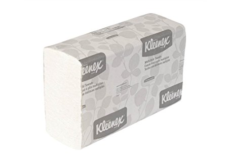 Kleenex Multifold Towels (01890), White, 16 Packs/Case, 150 Trifold Paper Towels/Pack, 2, 400 Towels/Case