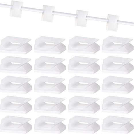 LED Strip Light Mounting Clips 150 Pieces Self-adhesive Wire Clips White Mounting Brackets Cable Holder Clip Clamp Organizer for Wire, Home, Office, Desk Accessories