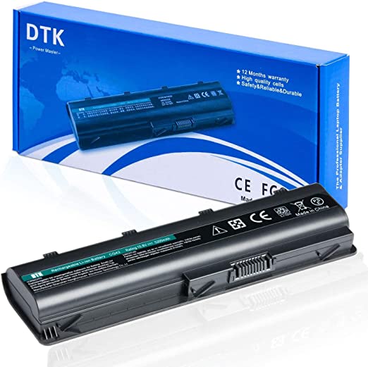 DTK Laptop Battery for HP G6 Mu06 Mu09 Pavilion Dm4 Compaq Presario Cq32 Cq42 Cq43 Cq430 Cq56 Cq62 Cq72 G32 G42 G62 G72 G4 G6t G7 593553-001 593554-001 593550-001 and More [5200 mAh 10.8V]