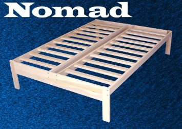 Nomad Solid Hardwood Platform Bed Frame - Queen Size