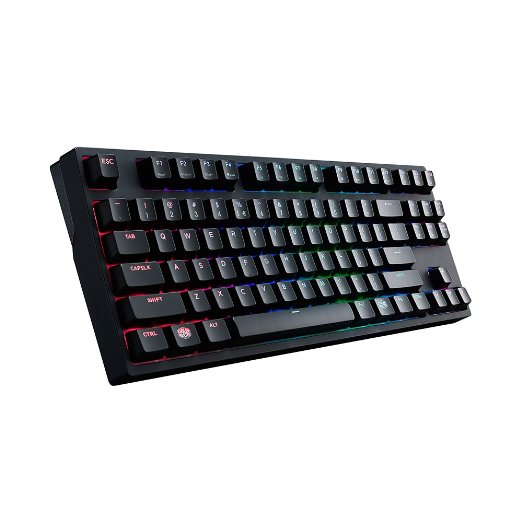 MasterKeys Pro S Mechanical Keyboard with Intelligent RGB, Cherry MX Brown Switches, Multiple Lighting Modes and 80% Layout