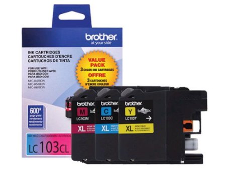 Brother Printer LC1033PKS Ink 3 Pack 1 color each of Cyan Magenta Yellow