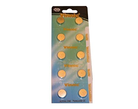 Vinnic L1142-C10-Ag12 Alkaline Manganese Button (Pack Of 10) Cells
