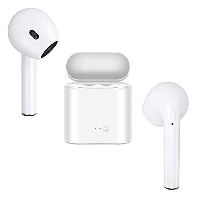 True Wireless Earbuds, Bluetooth 5.0 Earbuds Waterproof Auto Pairing in-Ear Wireless Stereo Headset with Charging Case