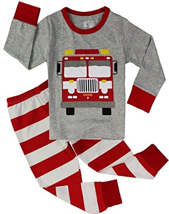 Truck Boys Pajamas Toddler Cotton Sleepwear Clothes T Shirt Pants Set for Kids